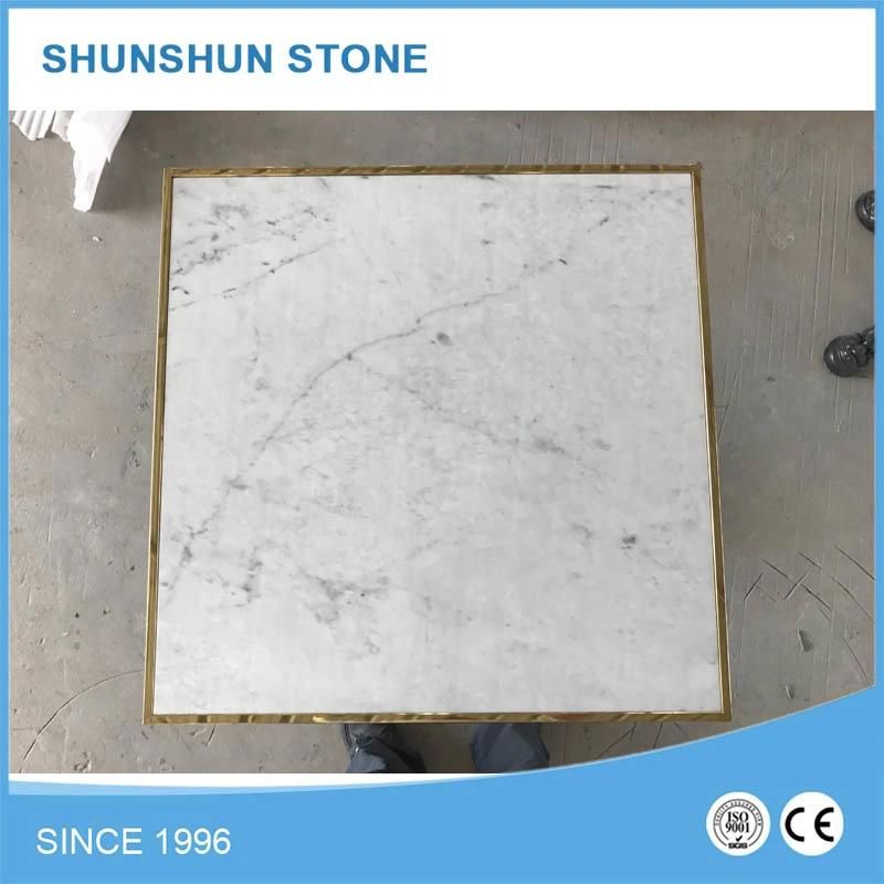 High Quality Carrara White Marble Round Table Top