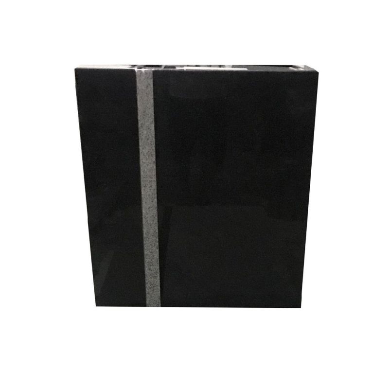China Black Blend White Granite Memorial Unique Upright Headstones