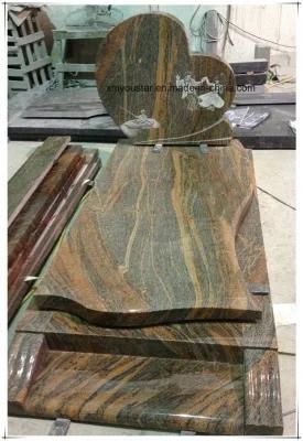 Belgium Style Natural Granite Grave Monuments Design Cemetery Stones
