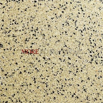 Small Glass Chip Quartz Texture Yellow Terrazzo Stone Tile