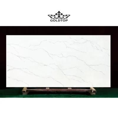 Commercial Project Artificial Stone Polished/Honed Surface Kitchen/Bathroom Countertop Wave Quartz for Home