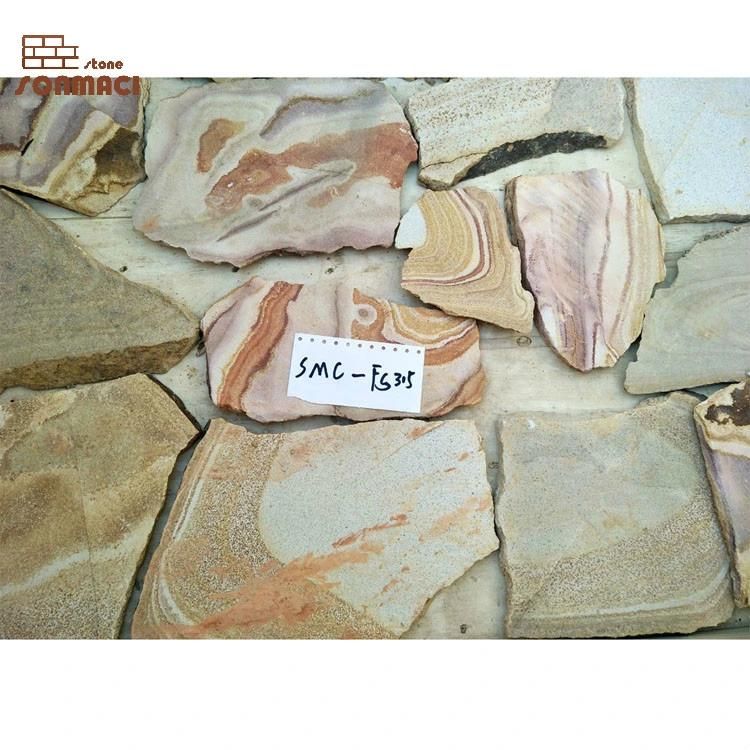 Natural Pink Sandstone Irregular Loose Stone Veneer