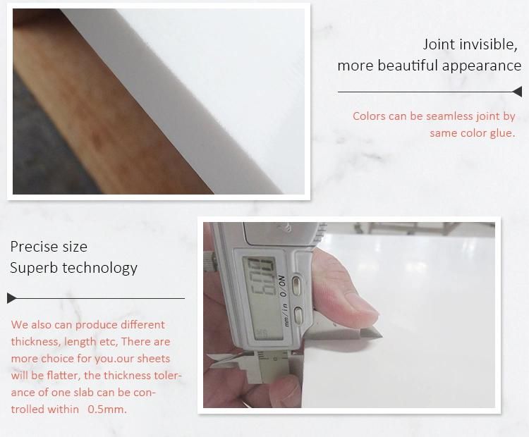 Texture Pattern Marble Looks Sparkle Solid Surface Sheet for Countertop & Kitchen Top/Wall Panels