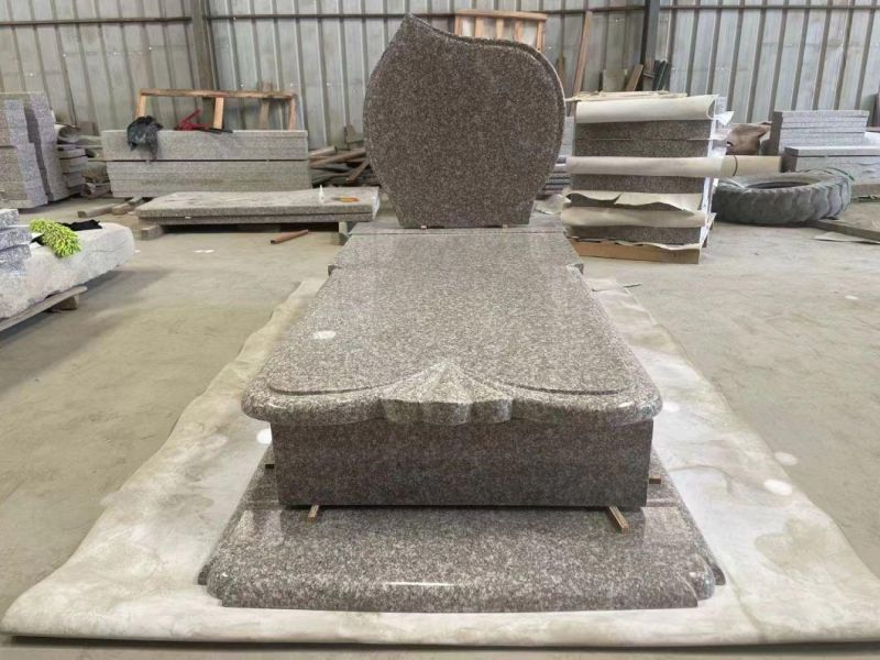 Natural Stone Black Granite Tombstone for Cremetery Garden