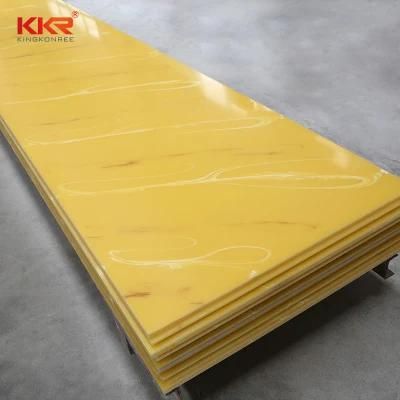 Kkr Translucent Acrylic Stone Sheet / Textured Solid Surface Corian Marble Stone