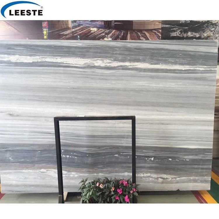 Crystal Blue Wooden Vein Marble Slabs Blue Marble Slab