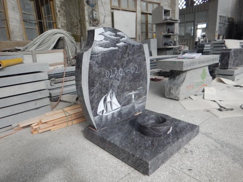 Customized Natural Stone Granite Slab Monument Tombstone with Best Quality