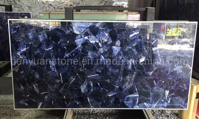 Blue Azul Bahia Semi-Precious Quartz, Marble Agate Slab for Wall Tile and Countertops
