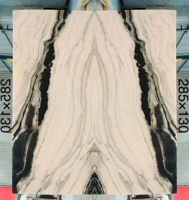 Panda White Chinese Marble Slabs Apartment Interior/Design Flooring/Walling/Countertop/Stairs Tiles/Plates Marble, Big Slabs