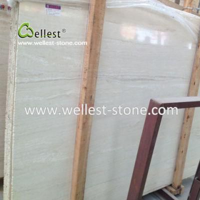 White Travertine Slabs with Polished Finish for Wall Tile and Floor Tile