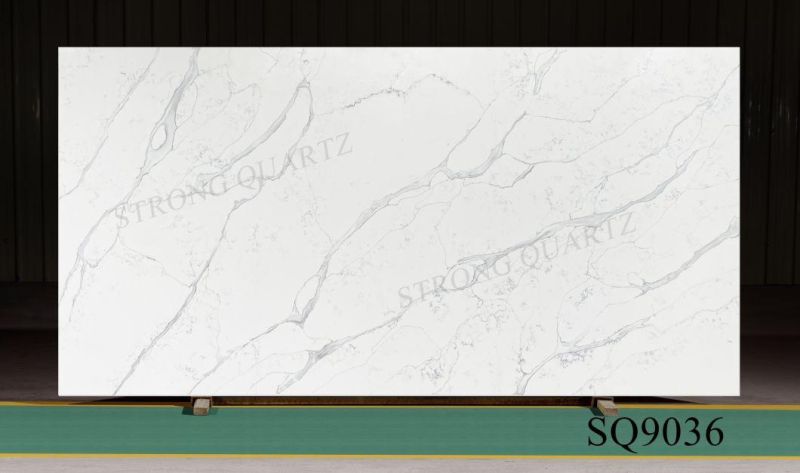 Sparkling White Quartz Countertop with Mirror Flecks Engineered Stone