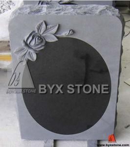 Mirror Shape Granite Stone Monument / Headstone with Rosettes