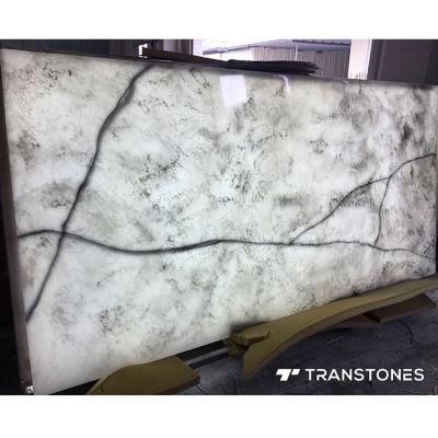 Transtones Artificial Stone Wall Panel Grey Onyx Marble for Shower Wall Decor