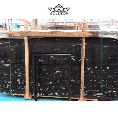 Black Slabs with Silver Veins Flooring Tile/Bathroom/Table Counter Top Marble