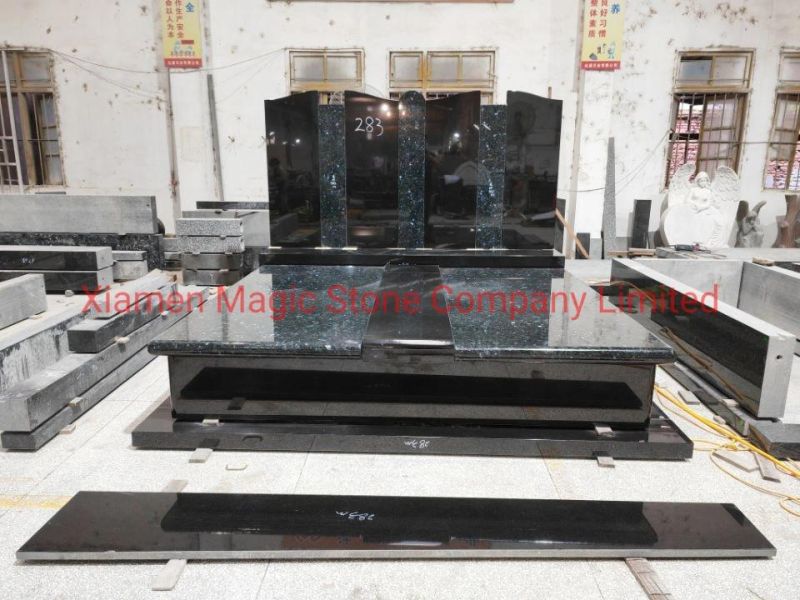 China Headstone Black Granite Grave Stone Cemetery