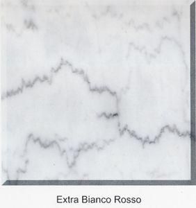 Extra Bianco Rosso Color Polished Marble for Bathroom Tops/Counter Tops