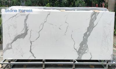 Large Format calacatta white porcelain for interiors/indoor floor/wall countertops/vanity/tiles