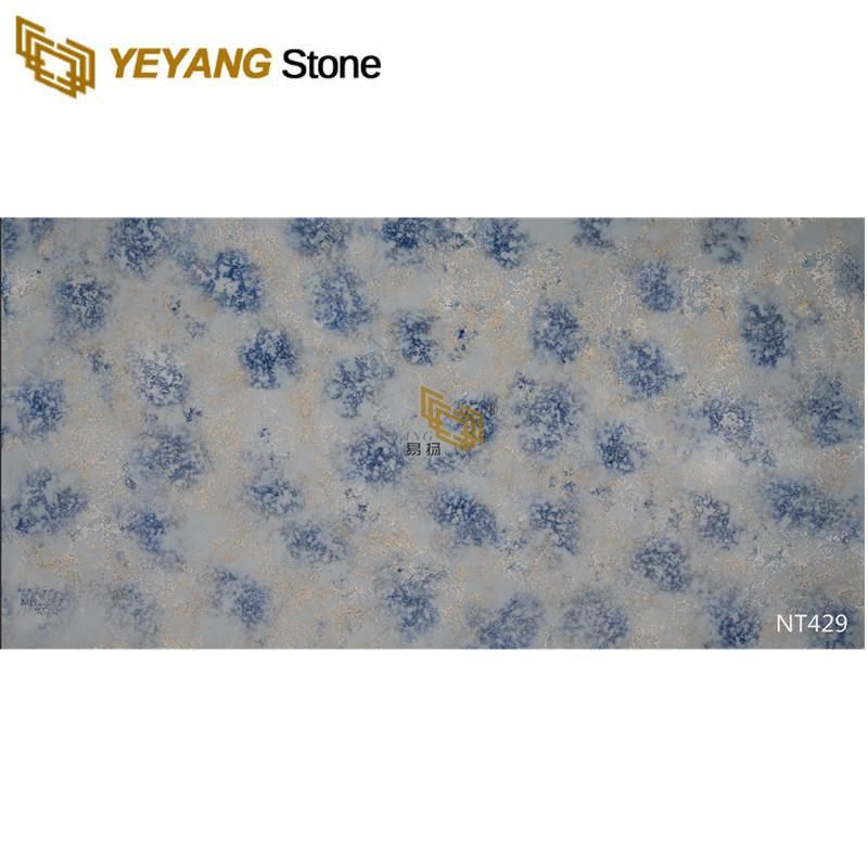 New Color Quartz Blue Quartz Slabs/Tiles for Floor/Wall/Backsplash Kitchen/Bathroom/Countertop