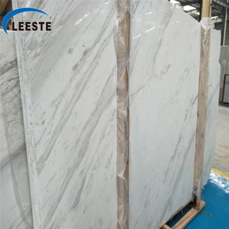 Volakas White Marble Italy White Marble with Grey Veins Polished Slabs Customized Size Tiles