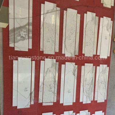 Natural Luxurious Calacatta White Marble Stone Tiles for Floor, Wall