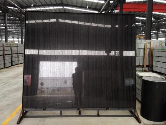 Black Wood Marble Slab and Tile