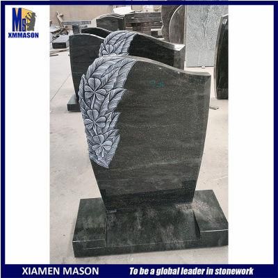 Wholesale Outdoor Green Marble Memorial Gravestone for UK