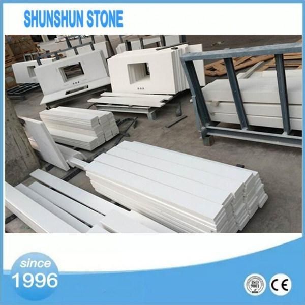 Artifical White Quartz Stone Kitchen Countertop for Sale
