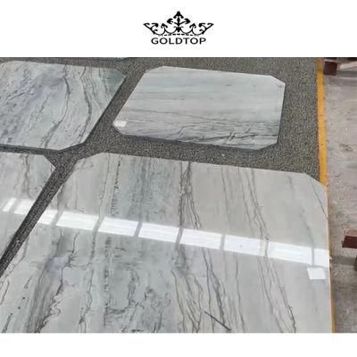 Luxury Natural Stone Polished Indoor Decoration Brazil Calacatta White Slab Marble Tabletop