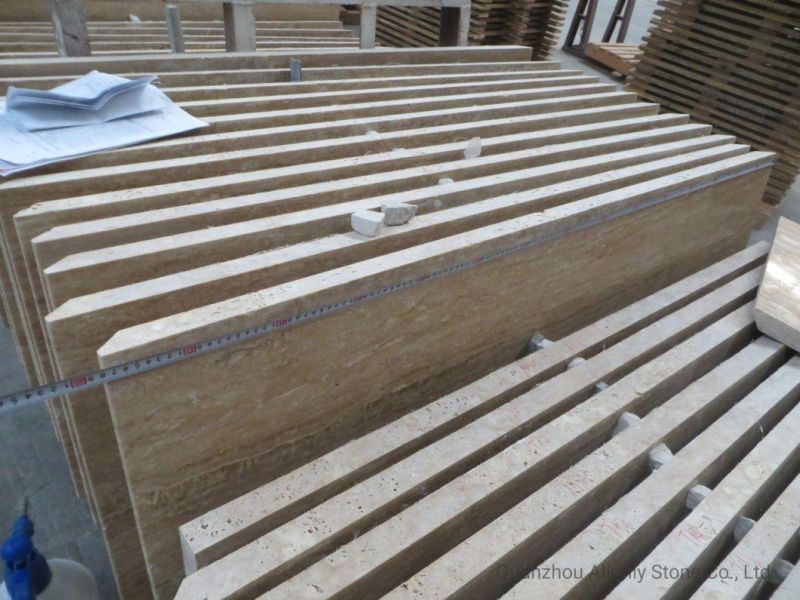 Building Material Natural Marble Beige Travertine Tile for Wall Cladding Design