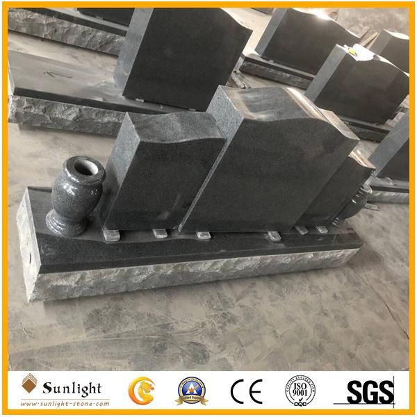 Black Granite Memorial Tombstone/Monument/Headstone for Romania/Poland Style