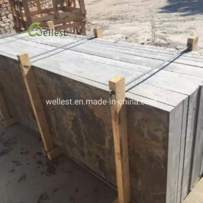 2019 Multicolor Slate Big Slabs, Yellow Slate Half Slabs Wall Covering and Flooring
