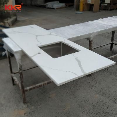 Customized Artificial Marble Quartz Stone Bathroom Vanity Top
