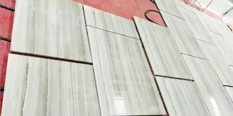 12"X24" Highly Polished Natural Chinese Blue Grey Wood Grain Serpeggiante Marble Wall Floor Tiles