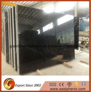Natural Black Nero Marquina Marble Slab