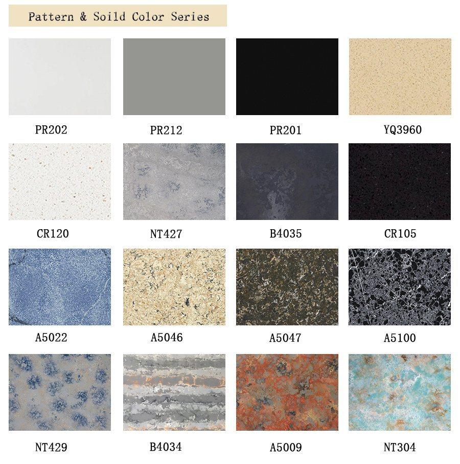 Wholesale Prefab Bathroom/Vanity Quartz Countertop Calacatta White Artificial Stone
