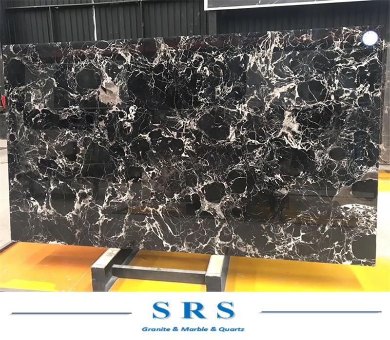 Polished Century Ice Black Marble for Countertops/Vanitytops/Hotel Design/Flooring/Wall