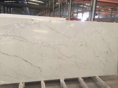 Wholesales Artificial Marble Stone Calacatta Quartz Kitchen Vanity Table Top