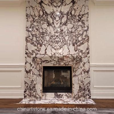 Nature Vagli Rosato Calacatta Purple/Viola/Granviola/ Paonazzo Marble Fireplace