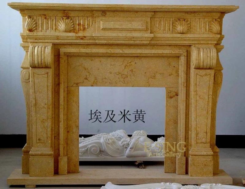 Factory Direct Supply Fine Carved White Marble Stone Fireplace