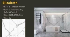 1200X2400X9mm Thin Honed Big Porcelain Sintered Stone for Kitchen, Dinner Countertop, Background Wall