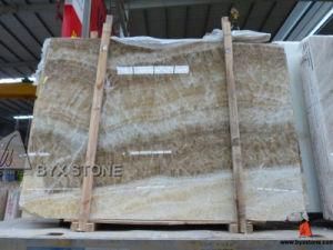 Ice Flower Polished Jade/Onyx Stone Slab for Building Material