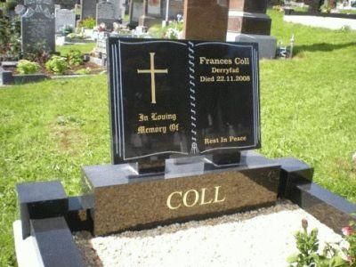 Granite Europe Book Shape Monument Headstone Tombstone