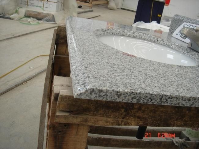 Prefab Grey Granite Countertop Vanity Tops for Bathroom