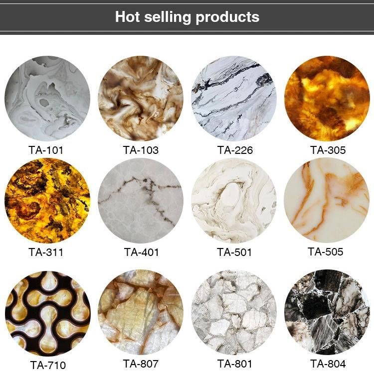 Translucent Customized Design Imitated Marble Alabaster Shower Room Wall Panel