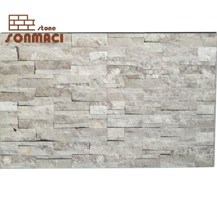 Beige Travertine Natural Stone Wall Cladding Slate
