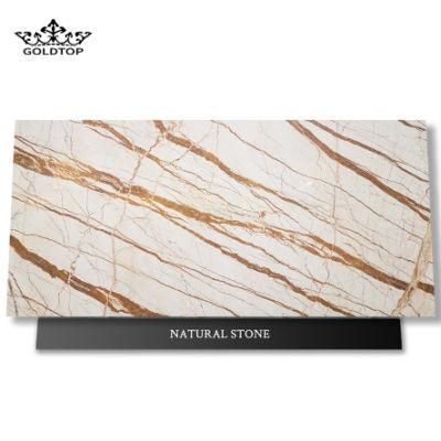 Gold Marble Vein Island Worktop Table Tops Bathroom Vanity Wall Panels Kitchen Countertops Natural Stone Slab Marble Tiles