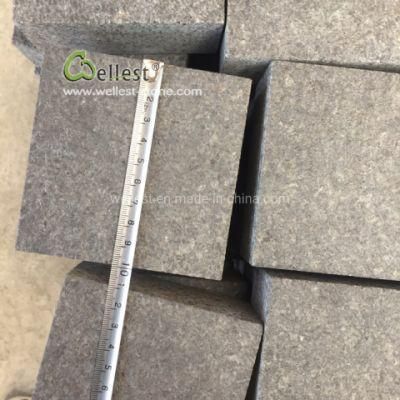 Best Price Dark Black Granite All Sides Split Cobble Stone for Driveway