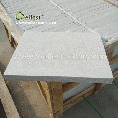 Anti-Slip Flamed White Quartzite Coping Tile for Swimming Pool Paving
