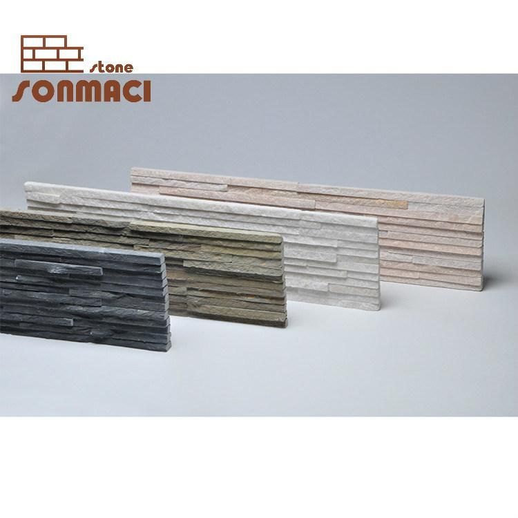 Golden Color Natural Thin Stone Stacked Veneer Sheets