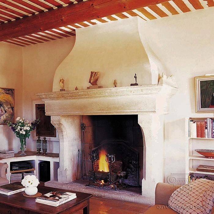 Simple Traditional Marble Fireplace